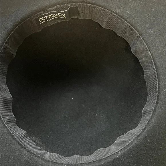 Cotton On Wide-Brim Felt Hat - Black - Picture 7 of 9